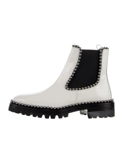 Pre-owned Alexander Wang Patent Leather Studded Accents Chelsea Boots In Multi