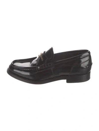 Pre-owned Alexander Wang Patent Leather Studded Accents Loafers In Black