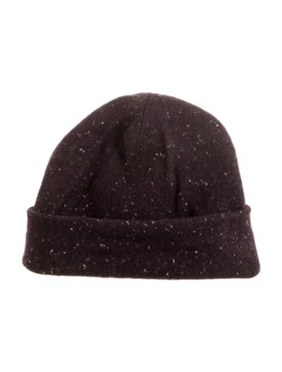 Pre-owned Alexander Wang Patterned Beanie Hat In Purple
