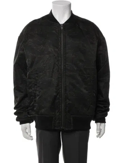 Pre-owned Alexander Wang Patterned Bomber Jacket In Black