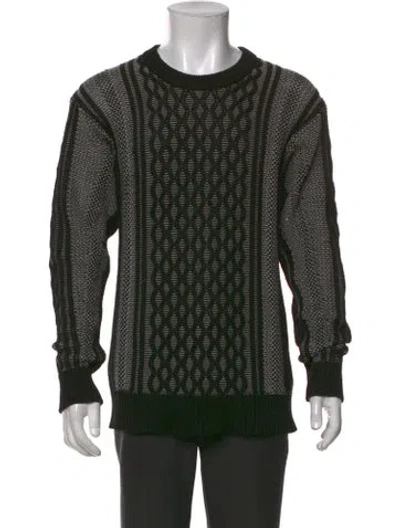 Pre-owned Alexander Wang Patterned Crew Neck Pullover In Black