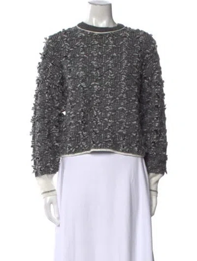 Pre-owned Alexander Wang Patterned Crew Neck Sweater In Grey