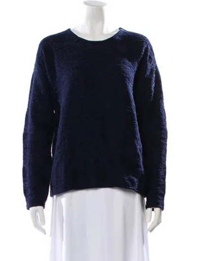 Pre-owned Alexander Wang Patterned Crew Neck Top In Blue