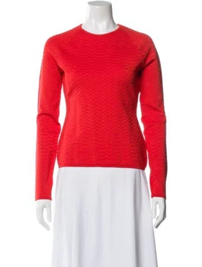 Pre-owned Alexander Wang Patterned Crew Neck Top In Orange