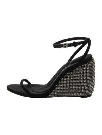 Pre-owned Alexander Wang Patterned Crystal Embellishments Sandals In Multi