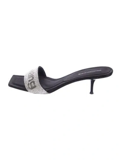 Pre-owned Alexander Wang Patterned Crystal Embellishments Slides In Multi
