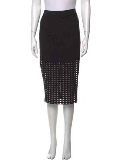 Pre-owned Alexander Wang Patterned Midi Length Skirt In Black