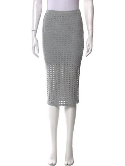 Pre-owned Alexander Wang Patterned Midi Length Skirt In Grey