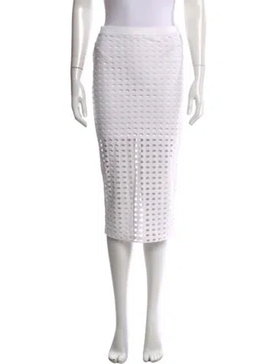 Pre-owned Alexander Wang Patterned Midi Length Skirt In White