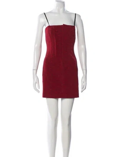 Pre-owned Alexander Wang Patterned Mini Dress In Red