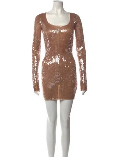 Pre-owned Alexander Wang Patterned Mini Dress W/ Tags In Neutrals