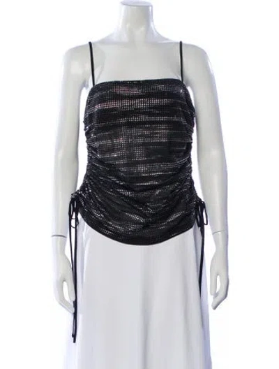 Pre-owned Alexander Wang Patterned Square Neckline Top W/ Tags In Black