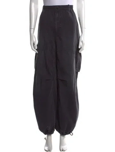 Pre-owned Alexander Wang Patterned Wide Leg Pants In Black