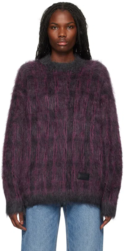 Alexander Wang Pink & Black Oversize Plaid Sweater In Pink/ Black Plaid
