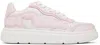 ALEXANDER WANG PINK & OFF-WHITE PUFF PEBBLE LEATHER SNEAKERS