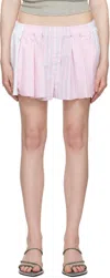 Alexander Wang Light Pink Panelled Shorts In Light Pink/mauve