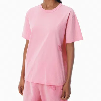 Alexander Wang Pink Cotton-jersey Logo Tee