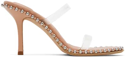 Alexander Wang Nova 85 Slides In Pvc In Peachy Tan