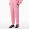 Alexander Wang Pink Puff-print Logo Sweatpants