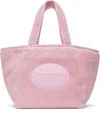 Alexander Wang Punch Tote Bag In Terrycloth In Light Pink