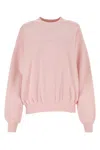 Alexander Wang Pink Embossed-logo Sweater In Ballerinapink