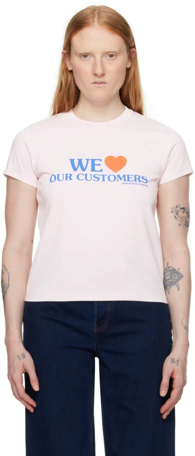 Alexander Wang Women's We Love Our Customers Shrunken T-shirt In White