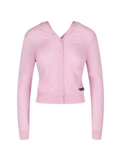 Alexander Wang Pink Wool Button Cardigan
