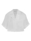 Alexander Wang Pinstripe Short-sleeve Top In White