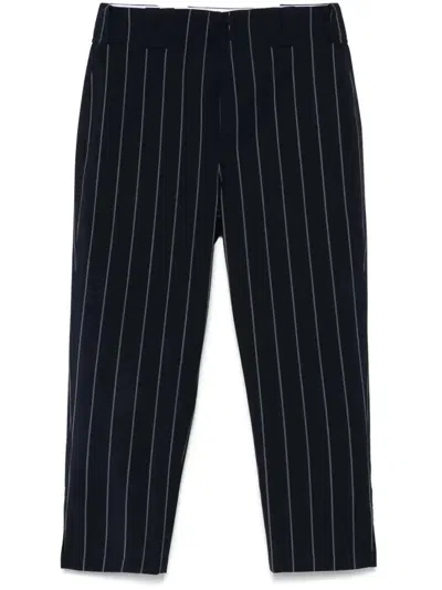 ALEXANDER WANG PINSTRIPE TROUSERS - WOMEN'S - WOOL/POLYAMIDE/POLYESTERELASTANEELASTANE