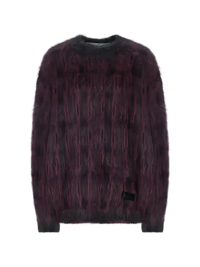 Alexander Wang Plaid Brushed-knit Sweater In Multi