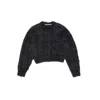 Alexander Wang Plaid Knit Cardigan In Black