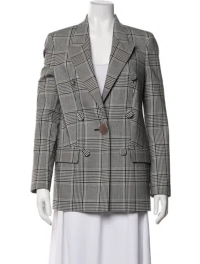 Pre-owned Alexander Wang Plaid Print Blazer In Black/grey