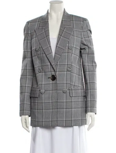Pre-owned Alexander Wang Plaid Print Blazer In Multi