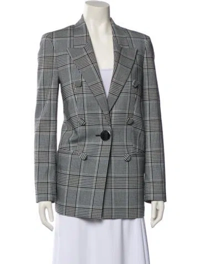 Pre-owned Alexander Wang Plaid Print Blazer In Multi