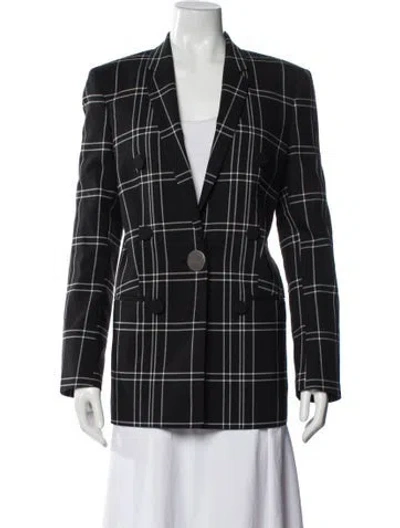 Pre-owned Alexander Wang Plaid Print Blazer W/ Tags In Black