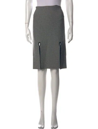 Pre-owned Alexander Wang Plaid Print Knee-length Skirt In Black