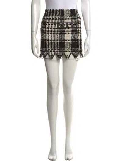 Pre-owned Alexander Wang Plaid Print Mini Skirt