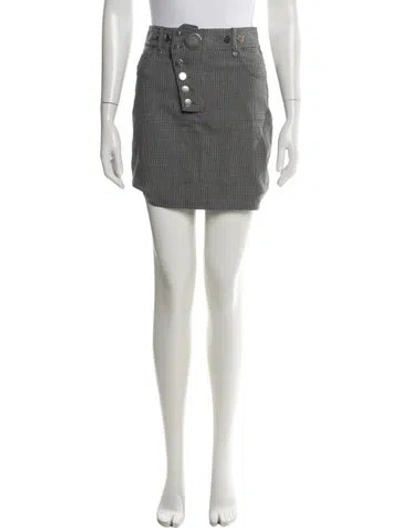 Pre-owned Alexander Wang Plaid Print Mini Skirt In Multi