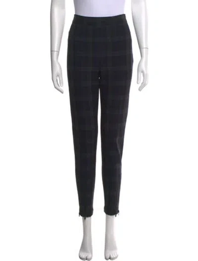 Pre-owned Alexander Wang Plaid Print Straight Leg Pants In Multi