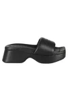 Alexander Wang Float Mules With Platform Sole And Squared Toe In Black