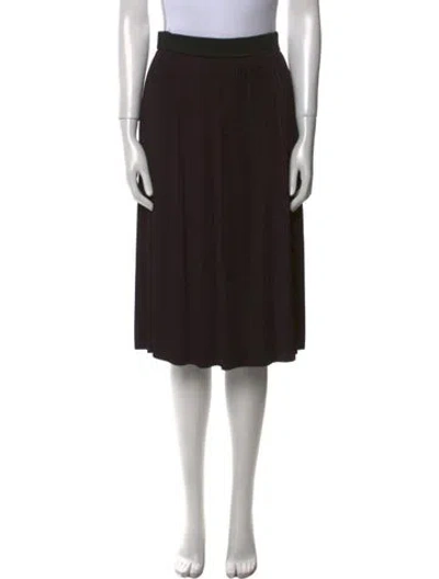 Pre-owned Alexander Wang Pleated Accents Knee-length Skirt In Black