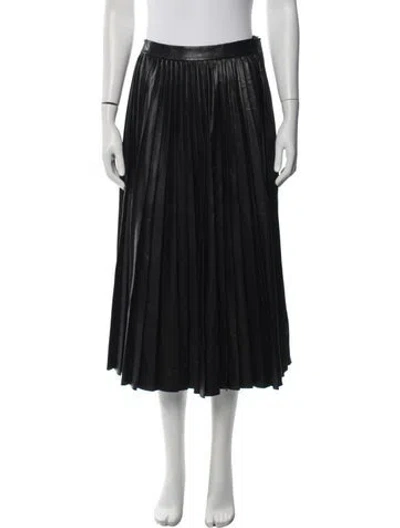 Pre-owned Alexander Wang Pleated Accents Midi Length Skirt In Black