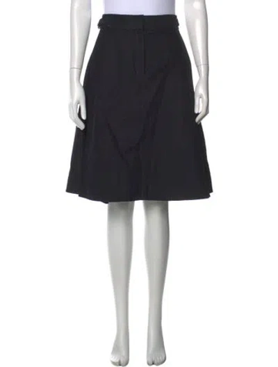 Pre-owned Alexander Wang Pleated Accents Midi Length Skirt In Blue