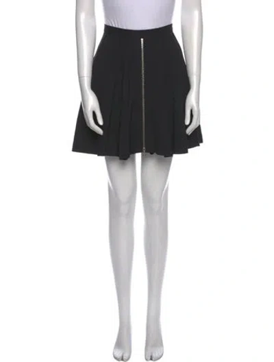 Pre-owned Alexander Wang Pleated Accents Mini Skirt In Black