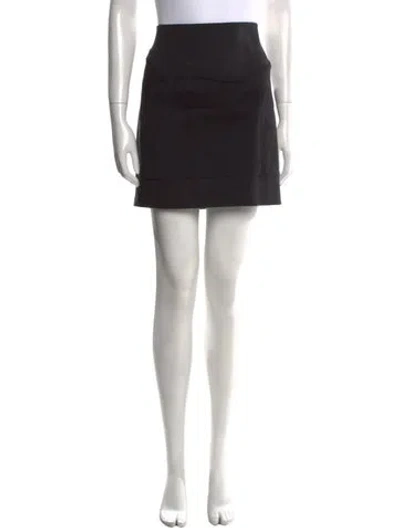 Pre-owned Alexander Wang Pleated Accents Mini Skirt In Black