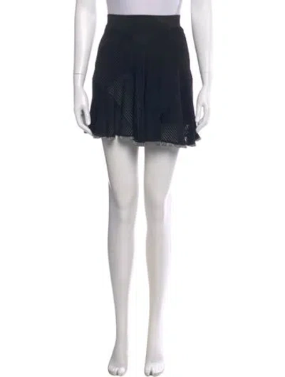 Pre-owned Alexander Wang Pleated Accents Mini Skirt In Black