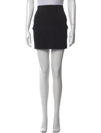 Pre-owned Alexander Wang Pleated Accents Mini Skirt In Black