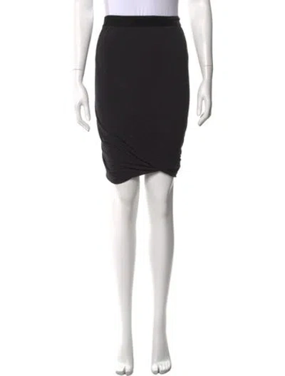Pre-owned Alexander Wang Pleated Accents Mini Skirt In Black