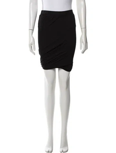 Pre-owned Alexander Wang Pleated Accents Mini Skirt In Black