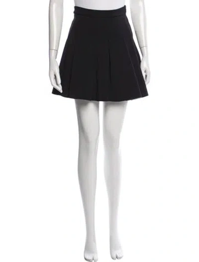 Pre-owned Alexander Wang Pleated Accents Mini Skirt In Black